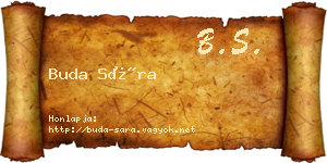 Buda Sára névjegykártya