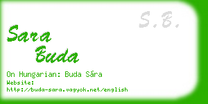 sara buda business card