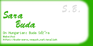 sara buda business card